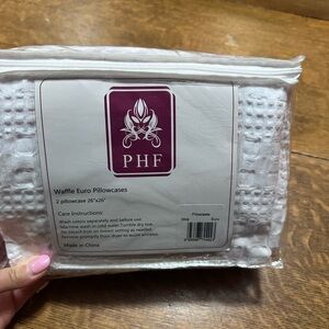 White Waffle Euro‎ Pillowcases New sz 26x26